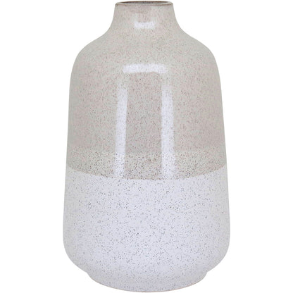 Vaso de Cerâmica Marfim 30x18cm para Decoração e Arranjos Florais