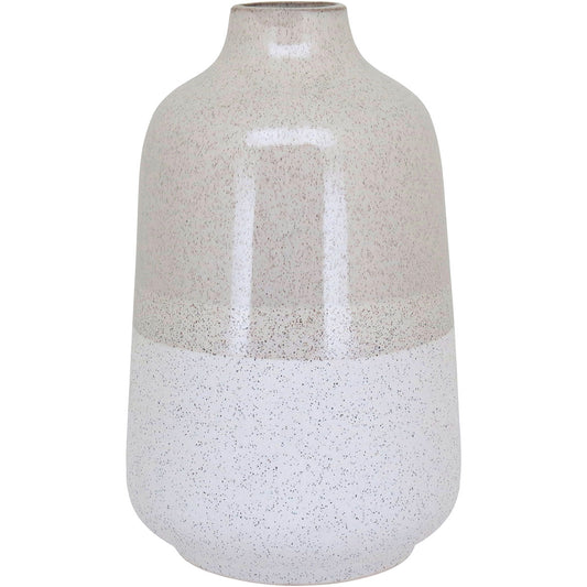 Vaso de Cerâmica Marfim 30x18cm para Decoração e Arranjos Florais