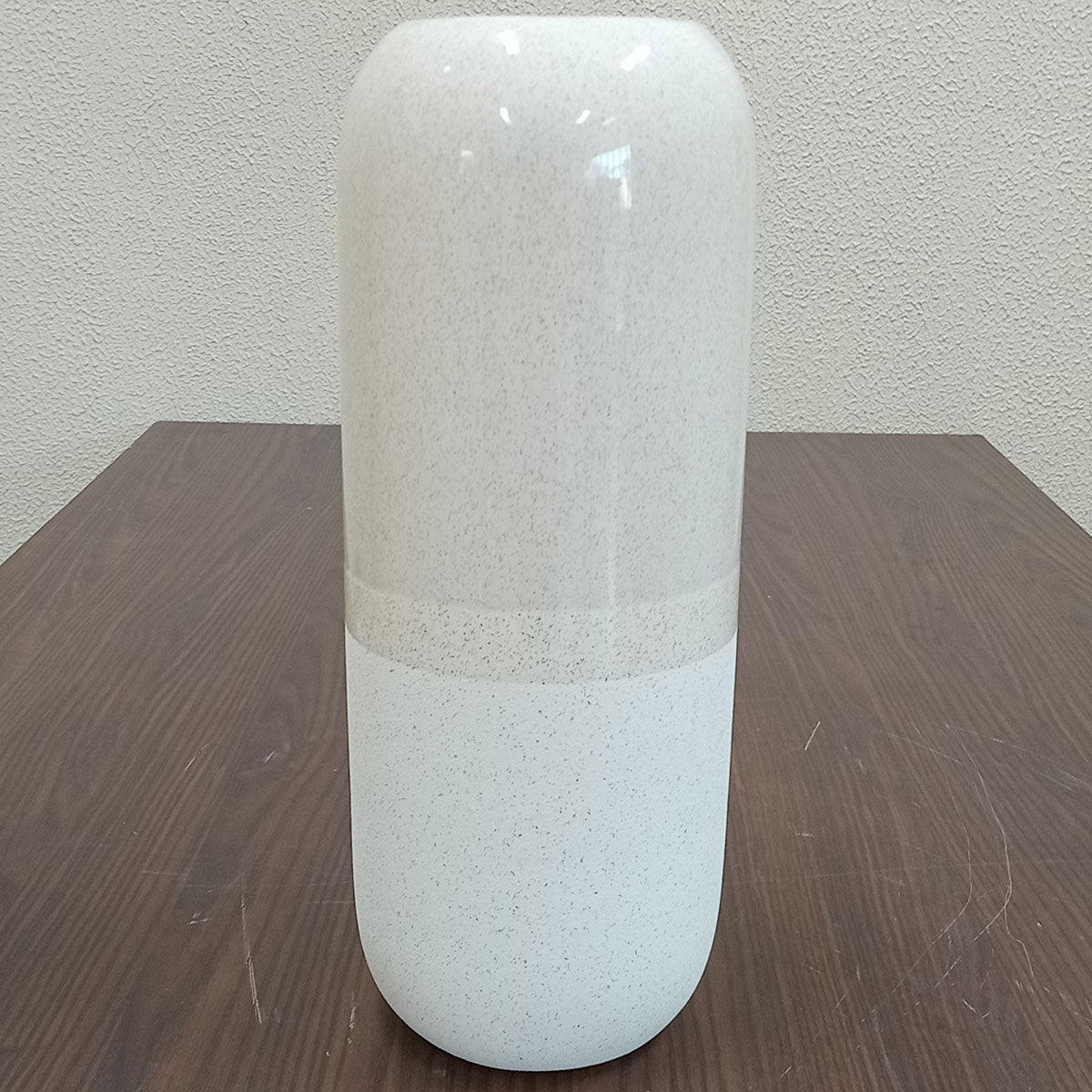 Vaso Cerâmica Marfim 40x15x15cm para Decoração de Ambientes