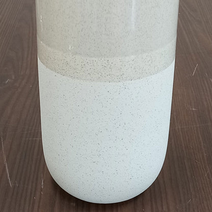 Vaso Cerâmica Marfim 40x15x15cm para Decoração de Ambientes