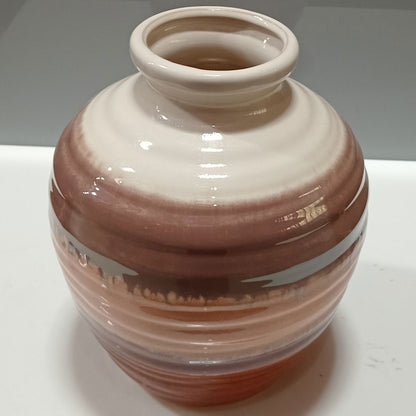 Vaso de Cerâmica Marrom 20x17cm para Decoração Elegante