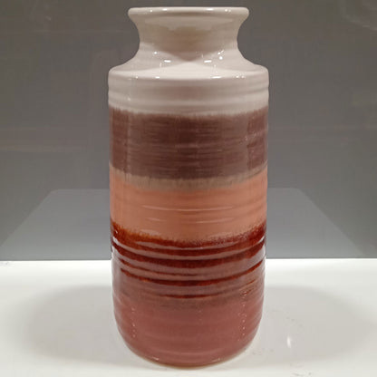 Vaso de Cerâmica Marrom 30x14cm para Decoração de Ambientes