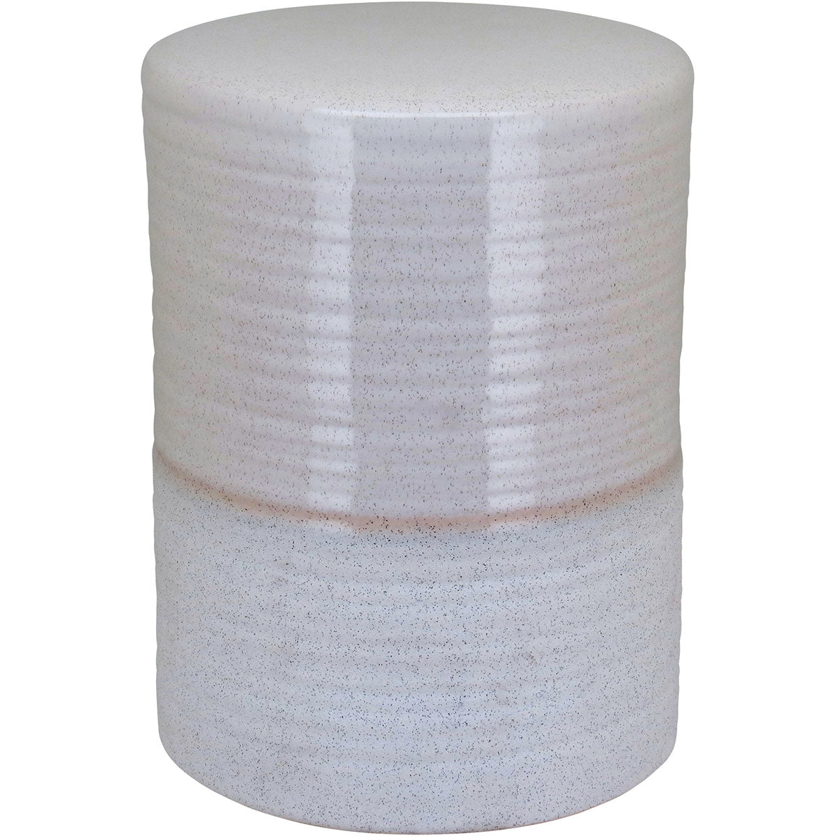 Banqueta Cerâmica Marfim 44x32cm - Assento Decorativo Moderno