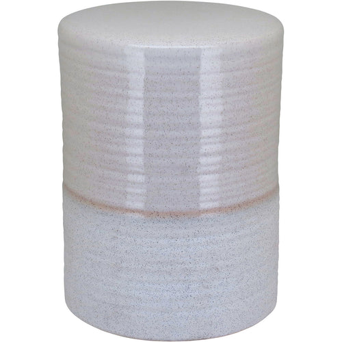 Banqueta Cerâmica Marfim 44x32cm - Assento Decorativo Moderno