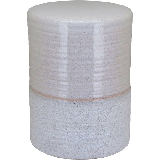 Banqueta Cerâmica Marfim 44x32cm - Assento Decorativo Moderno