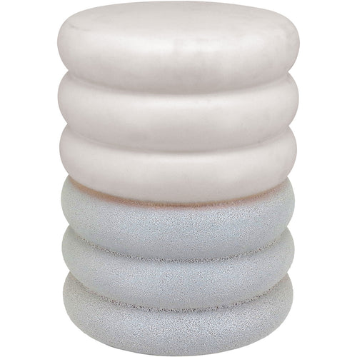 Banqueta Cerâmica Marfim 44x33x33cm Alta Qualidade Decorativa