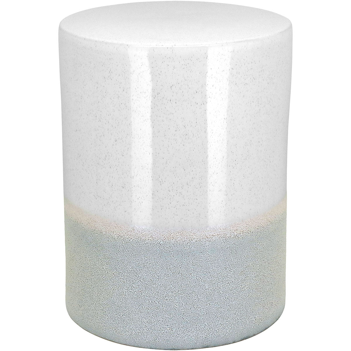 Banqueta Cerâmica Marfim 44x32x32cm - Assento Decorativo Elegante