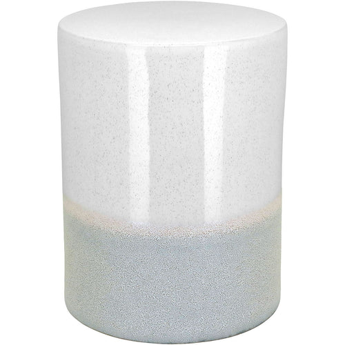 Banqueta Cerâmica Marfim 44x32x32cm - Assento Decorativo Elegante