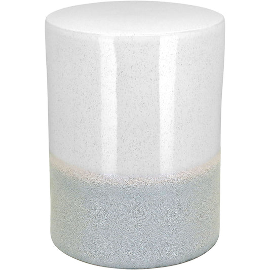 Banqueta Cerâmica Marfim 44x32x32cm - Assento Decorativo Elegante