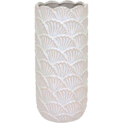Vaso de Cerâmica Beige 33x15cm para Flores - Elegante e Durável