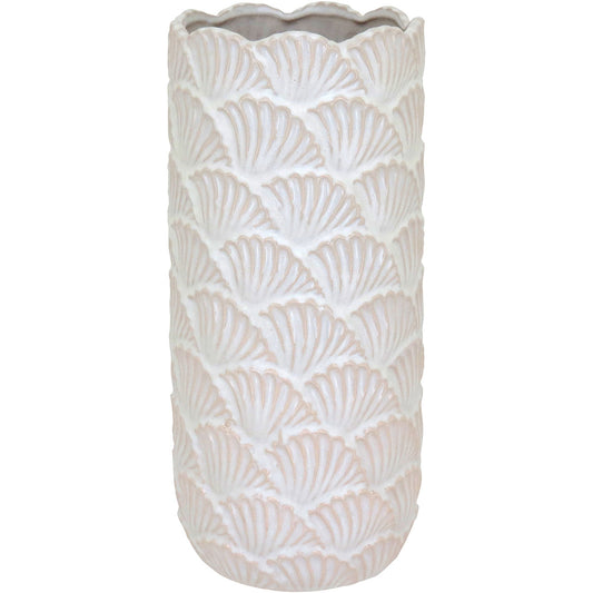 Vaso de Cerâmica Beige 33x15cm para Flores - Elegante e Durável