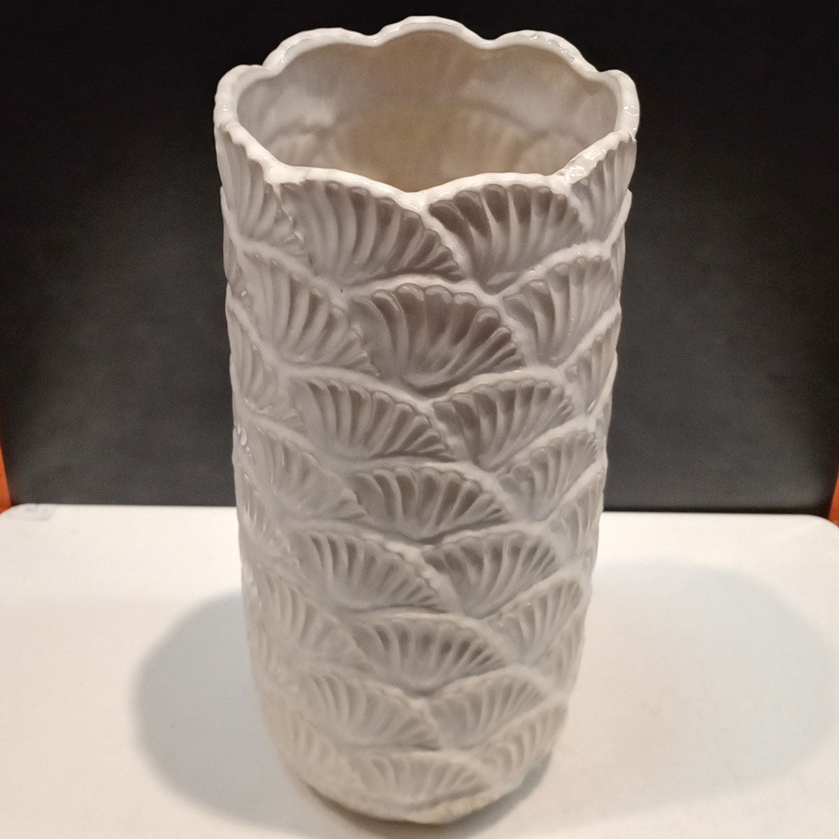 Vaso de Cerâmica Beige 33x15cm para Flores - Elegante e Durável
