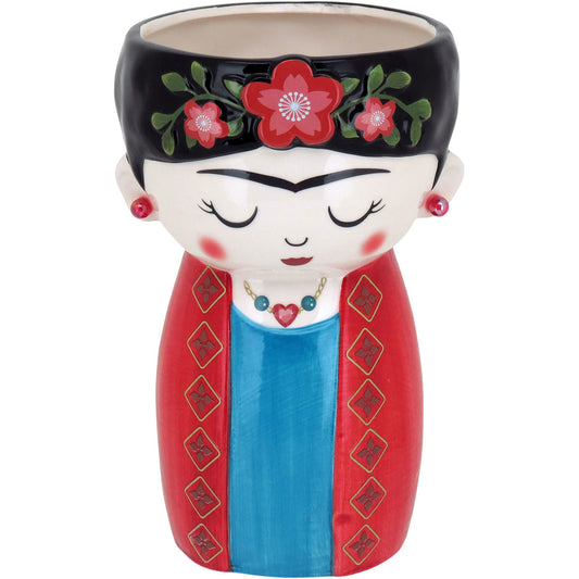 Cachepô de Cerâmica Multicolorido 21x13x13cm para Plantas