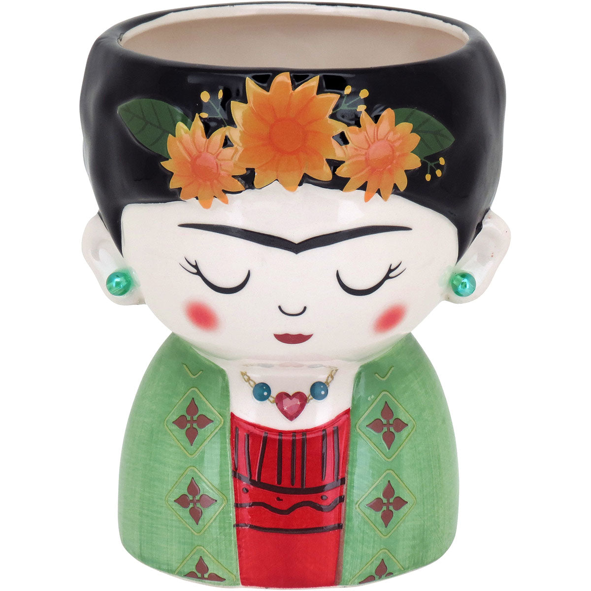 Cachepô de Cerâmica Multicolorido 17x13cm para Plantas