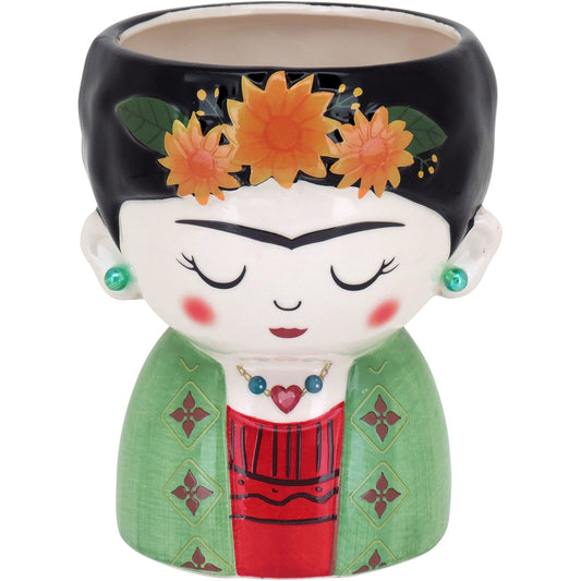 Cachepô de Cerâmica Multicolorido 17x13cm para Plantas