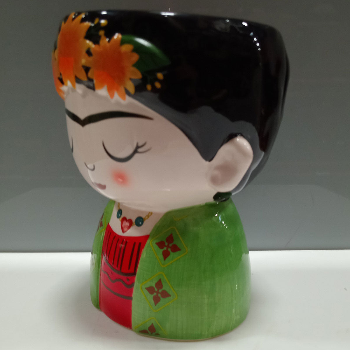 Cachepô de Cerâmica Multicolorido 17x13cm para Plantas