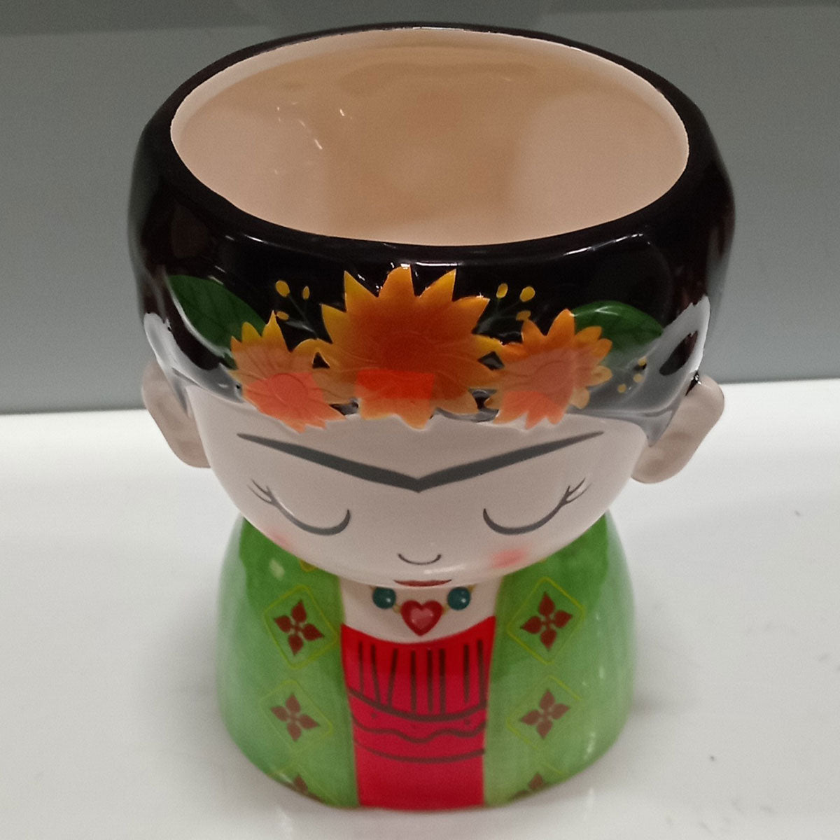 Cachepô de Cerâmica Multicolorido 17x13cm para Plantas