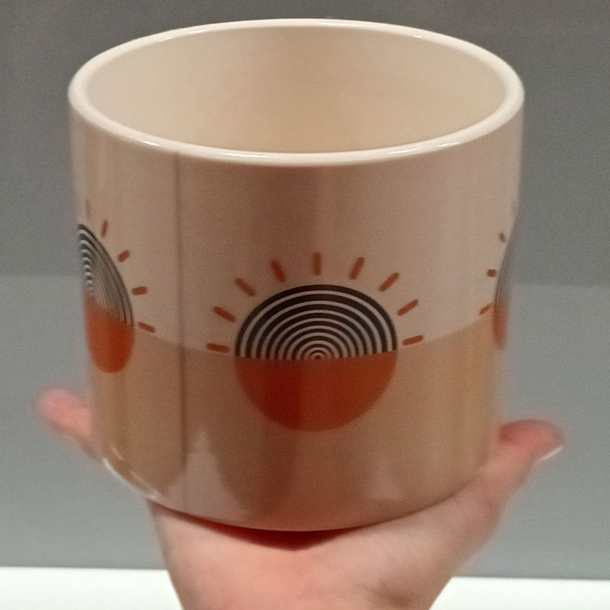 Cachepô Cerâmica Cinza 11x13cm para Plantas - Decoração Elegante