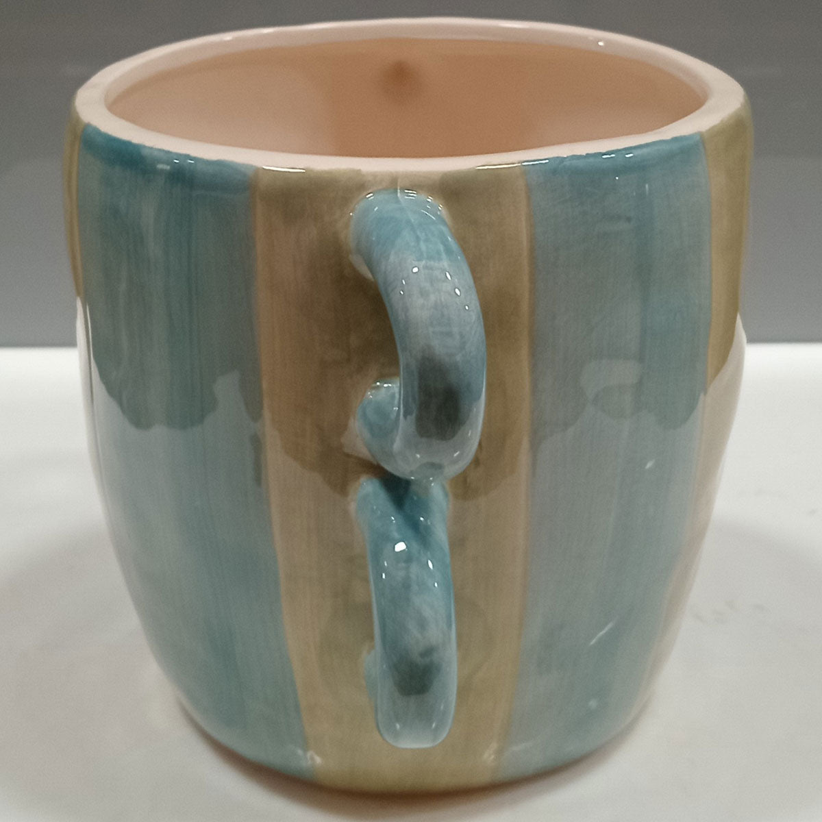 Cachepô Cerâmica Azul 15x22cm - Decoração para Plantas