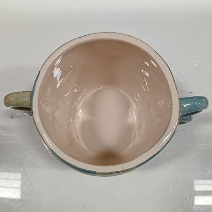 Cachepô Cerâmica Azul 15x22cm - Decoração para Plantas