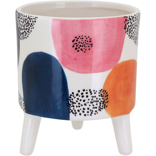 Cachepô de Cerâmica Multicolorido 15x13cm para Plantas