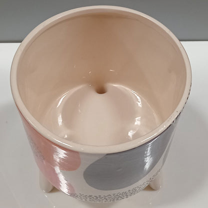 Cachepô de Cerâmica Multicolorido 15x13cm para Plantas