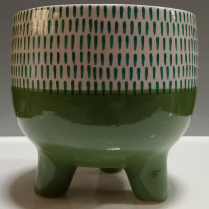 Cachepô Cerâmica Verde 15x15cm para Plantas - Elegante e Durável