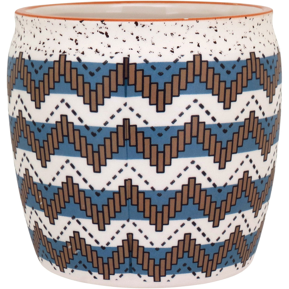 Cachepô de Cerâmica Azul 14x14cm para Plantas - Alta Qualidade