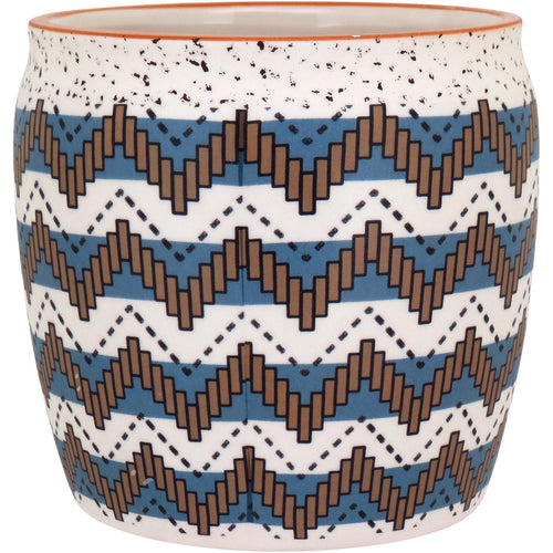 Cachepô de Cerâmica Azul 14x14cm para Plantas - Alta Qualidade