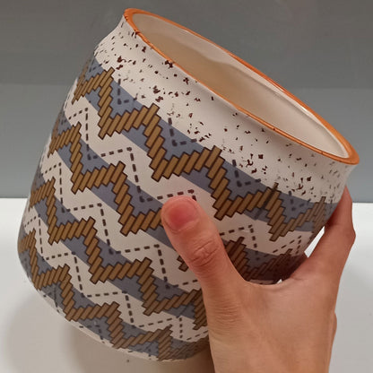 Cachepô de Cerâmica Azul 14x14cm para Plantas - Alta Qualidade