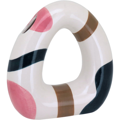 Vaso de Cerâmica Multicolorido 19cm - Decoração Elegante para Ambientes