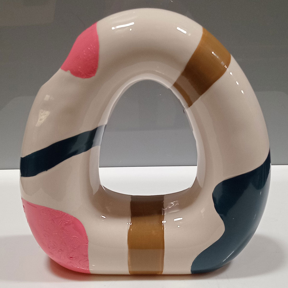 Vaso de Cerâmica Multicolorido 19cm - Decoração Elegante para Ambientes