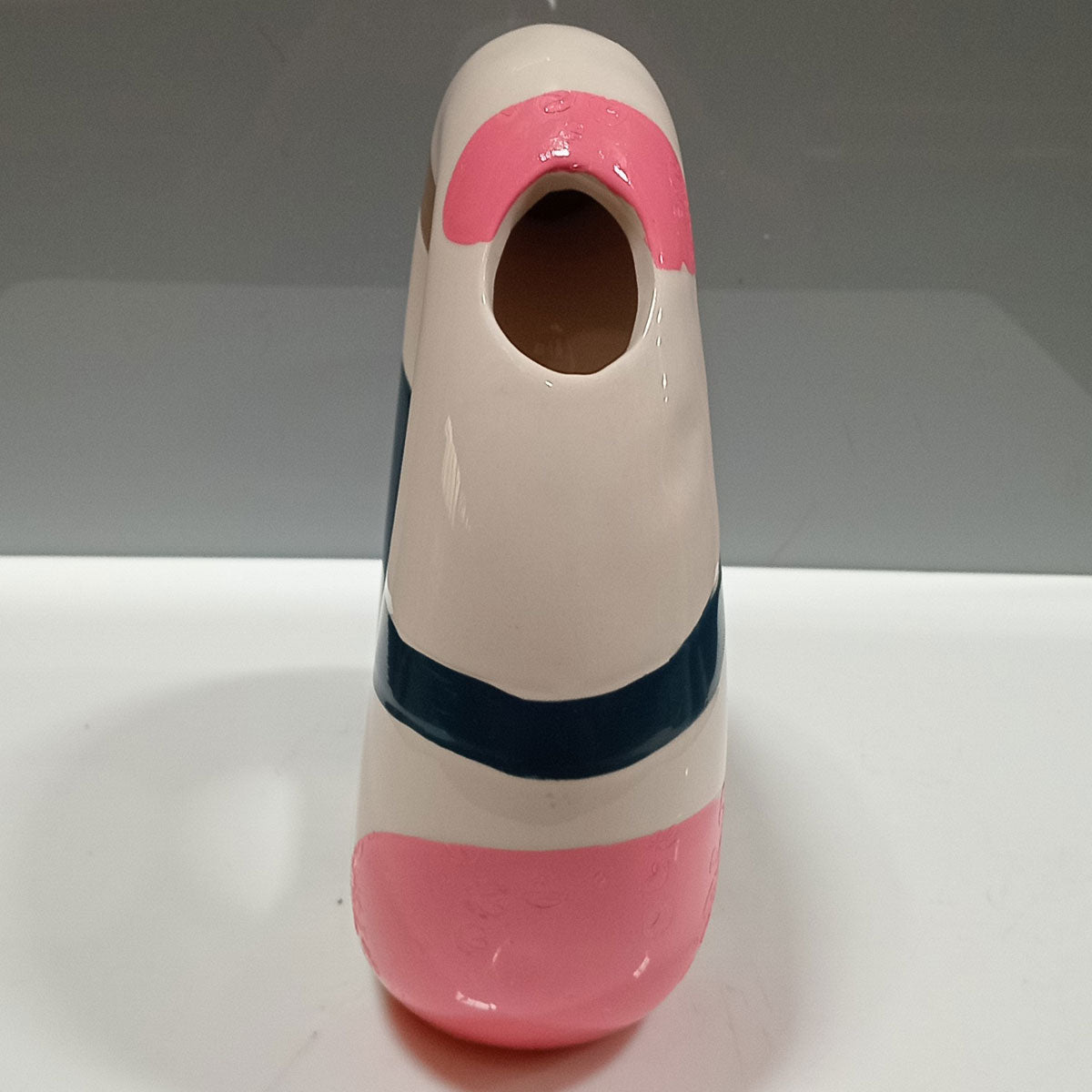 Vaso de Cerâmica Multicolorido 19cm - Decoração Elegante para Ambientes