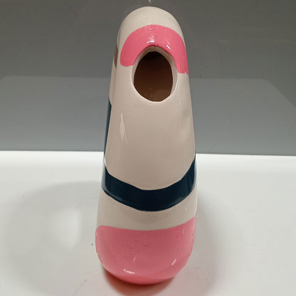 Vaso de Cerâmica Multicolorido 19cm - Decoração Elegante para Ambientes