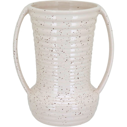 Vaso de Cerâmica Marfim 23x20cm para Decoração de Interiores