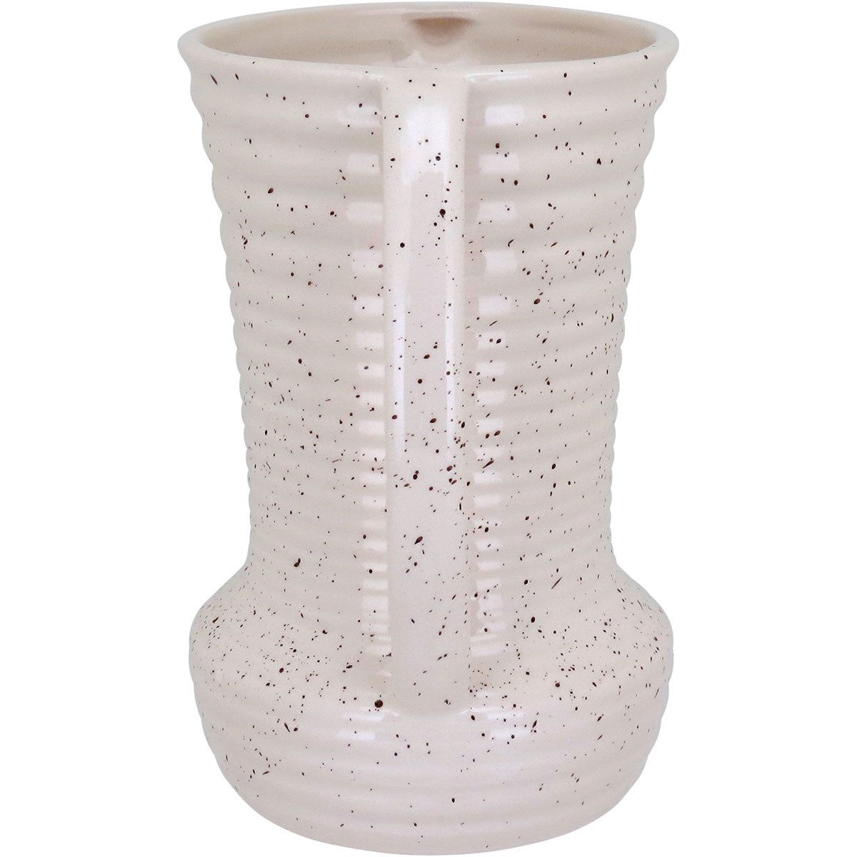Vaso de Cerâmica Marfim 23x20cm para Decoração de Interiores