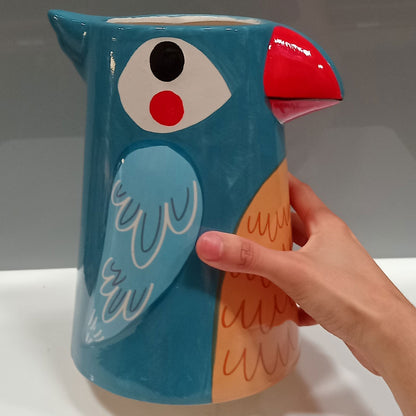 Cachepô Cerâmica Azul 22x19cm Decorativo para Plantas