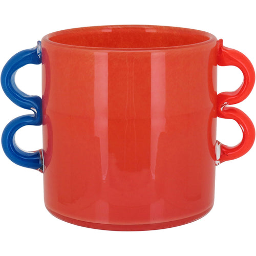 Vaso Vidro 15x21x21cm Laranja