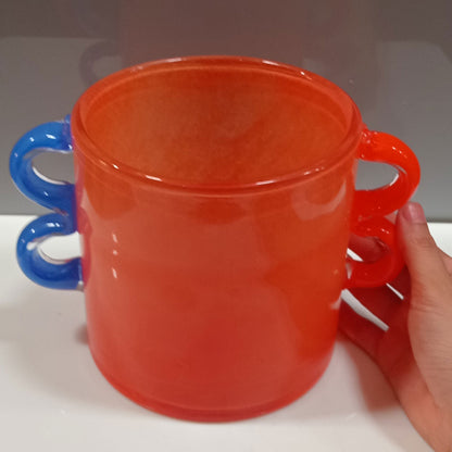 Vaso Vidro 15x21x21cm Laranja