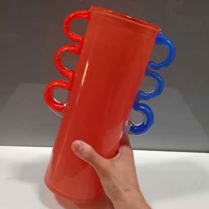 Vaso Vidro 28x16x16cm Laranja