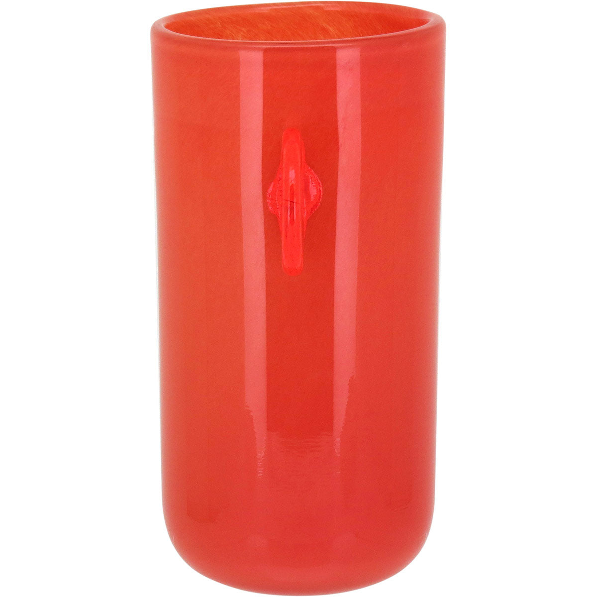 Vaso Vidro 25x21x21cm Laranja