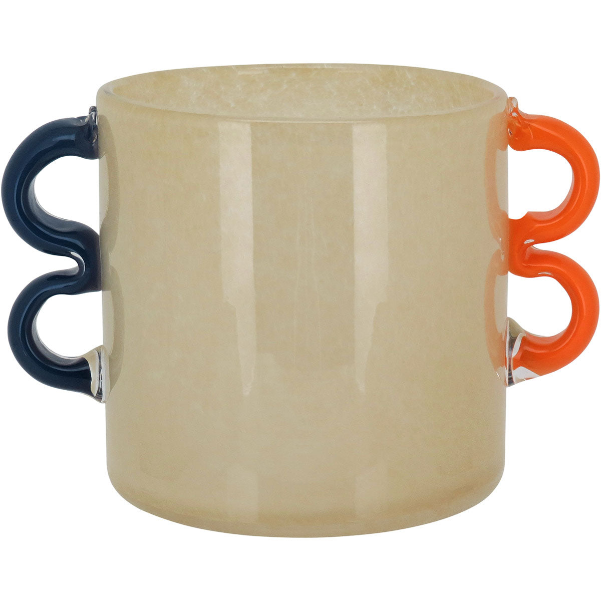 Vaso Vidro 15x21x21cm Marfim