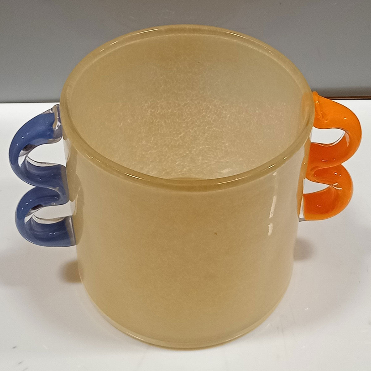 Vaso Vidro 15x21x21cm Marfim