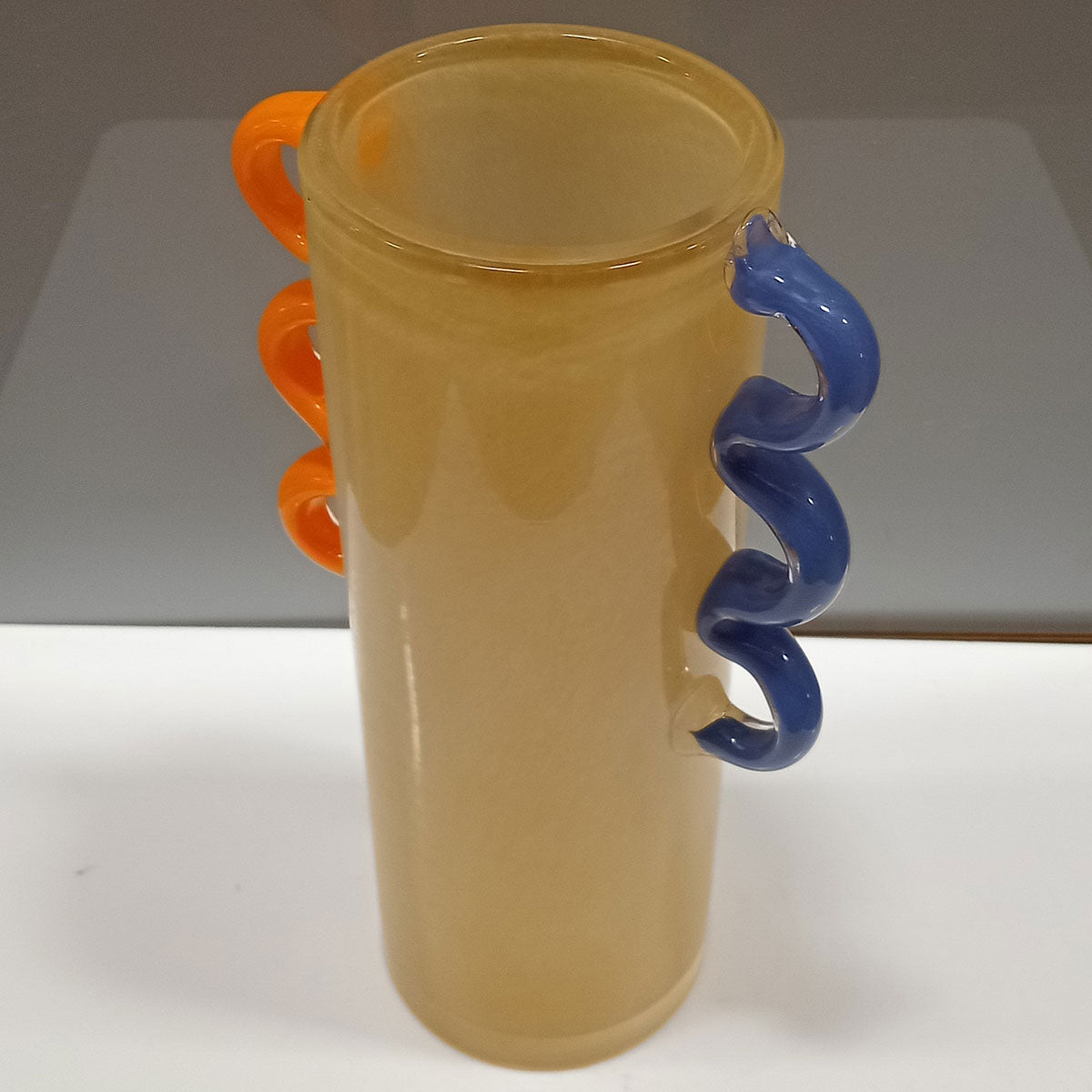 Vaso Vidro 28x16x16cm Marfim