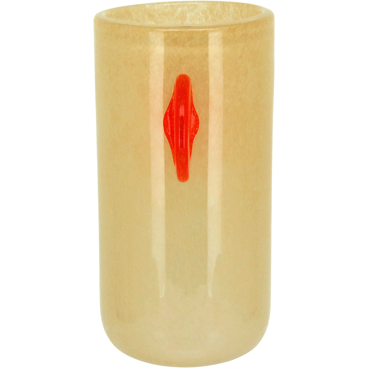 Vaso Vidro 25x21x21cm Marfim