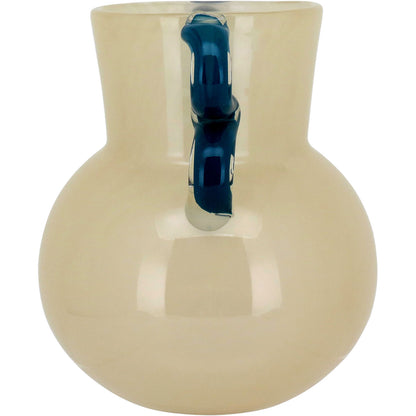 Vaso Vidro 21x17x17cm Marfim