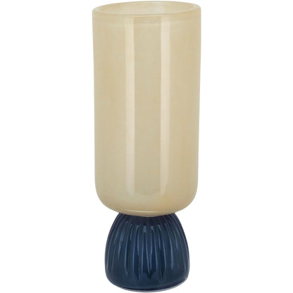 Vaso Vidro 34x12x12cm Marfim