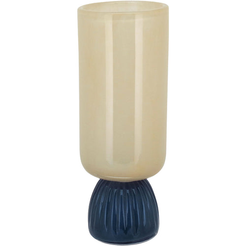 Vaso Vidro 34x12x12cm Marfim