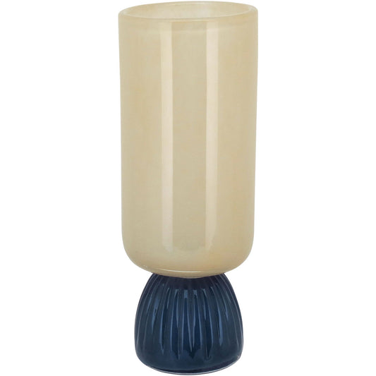 Vaso Vidro 34x12x12cm Marfim