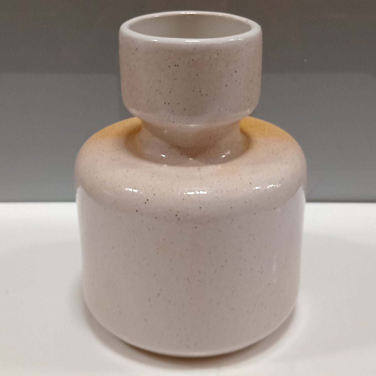 Vaso de Cerâmica Amarelo 16x12cm para Decoração Elegante